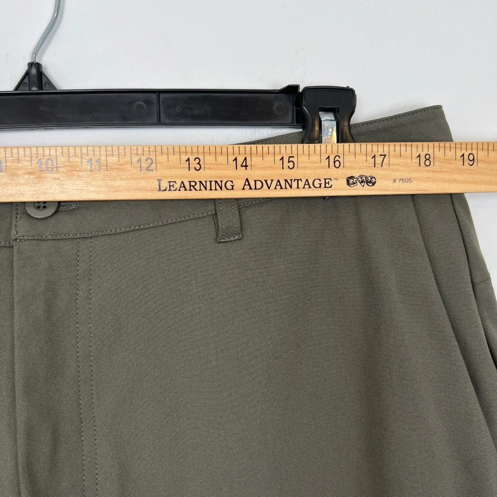SKYR Tricot Dynasty Slim Fit Pant Olive Green Polyester Spandex Size 36x32